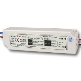 Zasilacz LED V-TAC 30W 12V 2.5A IP67 hermetyczny filtr EMI VT-21030