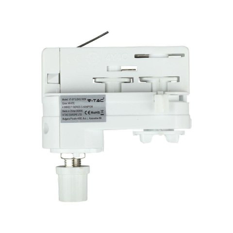 Adaptor szynoprzewodu V-TAC szynosystem 3F 3 fazowy biały