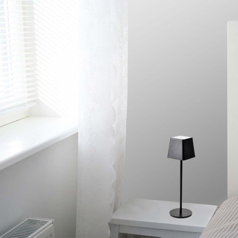 Lampka biurkowa nocna V-TAC 2W LED 36cm ładowanie ściemnianie IP54 czarna VT-7563 3000K 200lm