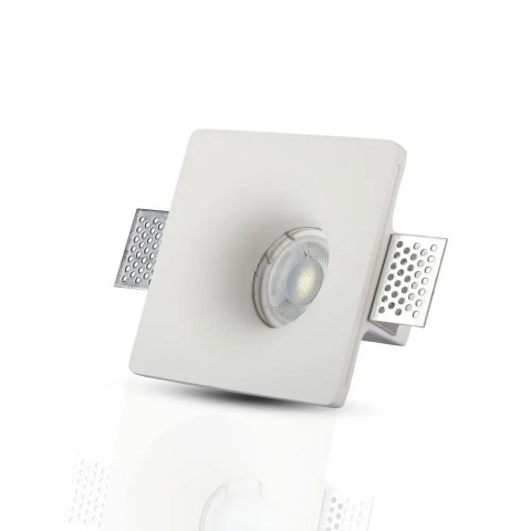 Oczko V-TAC gips GU10 wpuszczane okrągłe 120x120 białe VT-714