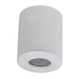 Oprawa V-TAC GU10 natynkowa tuba okrągła z szybą biała IP54 82x101 VT-711 3 lata gwarancji