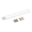 Oprawa podszafkowa V-TAC 2,5W LED srebrna czujnik ruchu ładowanie USB 60cm VT-8143 4000K 260lm
