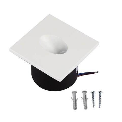 Oprawa schodowa 3W LED V-TAC kwadrat biały 230V VT-1109 3000K 270lm