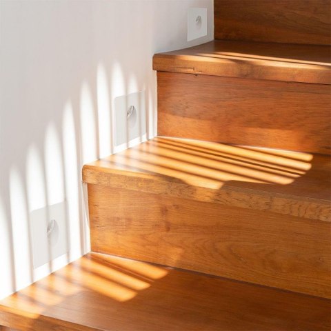 Oprawa schodowa 3W LED V-TAC kwadrat biały 230V VT-1109 3000K 270lm