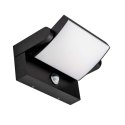 Projektor oprawa elewacyjna V-TAC 17W LED czujnik ruchu czarna IP65 VT-11020S 3000K 2520lm