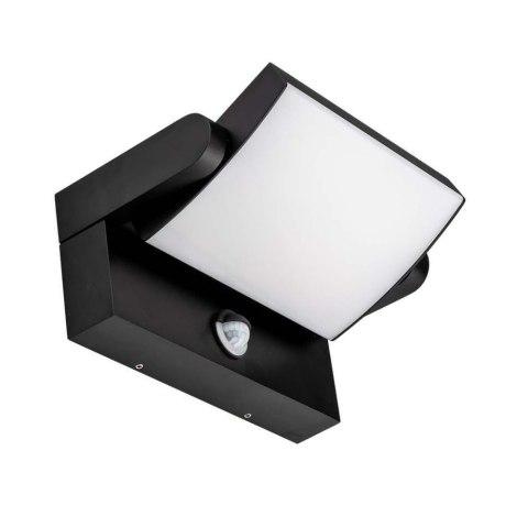 Projektor oprawa elewacyjna V-TAC 17W LED czujnik ruchu czarna IP65 VT-11020S 3000K 2520lm