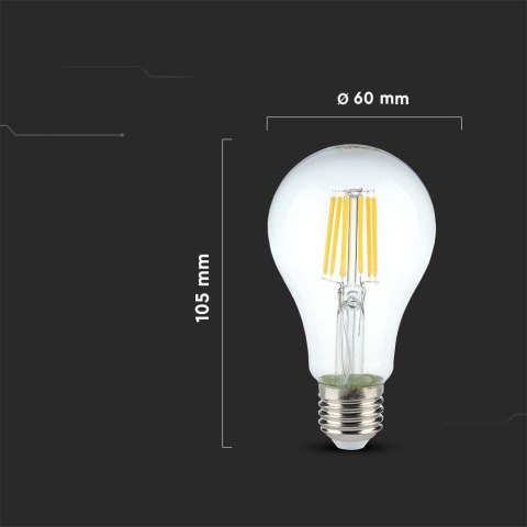 Żarówka LED V-TAC 10W filament E27 A67 VT-1981 4000K 1055lm