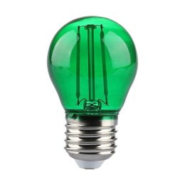 Żarówka LED V-TAC 2W filament E27 kulka G45 kolor VT-2132 Kolor Zielony 60lm