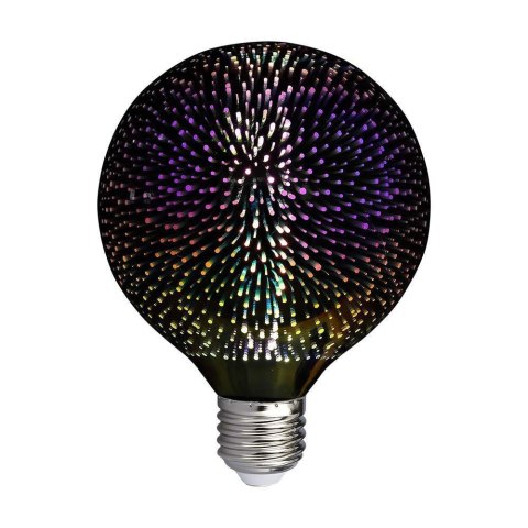 Żarówka LED V-TAC 3W E27 filament gwiazdy 3D kula glob G125 VT-2233 3000K 40lm