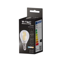 Żarówka LED V-TAC 4W filament E14 P45 kulka VT-1996 3000K 400lm