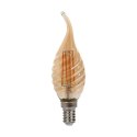 Żarówka LED V-TAC 4W filament E14 świeczka bursztyn płomyk twist VT-1947 2200K 350lm