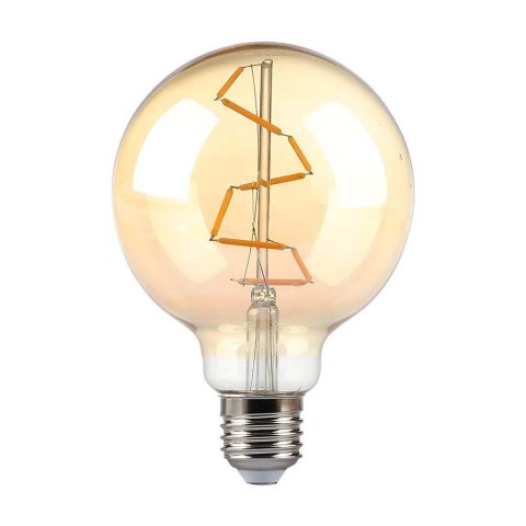 Żarówka LED V-TAC 4W filament E27 kula glob G95 bursztyn 95x138mm VT-2024-N 2200K 350lm