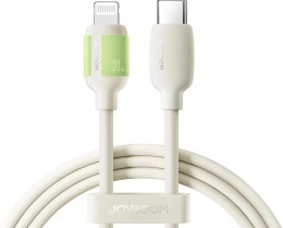 Kabel Joyroom S-A53 30W USB-C - Lightning z fluorescencyjną końcówką 1,2 m - beżowy
