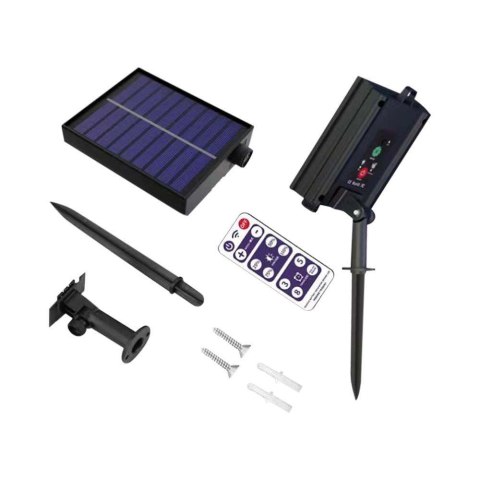 Girlanda ogrodowa solarna z pilotem V-TAC 12 metrów 10 żarówek 0,5W IP44 VT-70512 3000K 300lm
