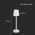 Lampka biurkowa nocna V-TAC 3W LED 39cm ładowanie ściemnianie biała VT-7703 4000K 70lm