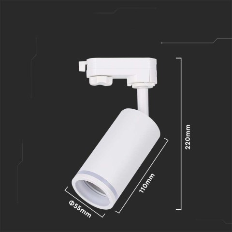 Oprawa GU10 V-TAC szynosystem 3F biała VT-11016-W