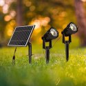 Oprawa gruntowa ogrodowa wbijana LED V-TAC solarna zestaw 2x1.2W IP65 VT-11031 3000K 90lm 3 lata gwarancji