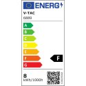Oprawa projektor szynosystem smart 48V V-TAC 8W LED CCT 30st smart WI-FI tracklight czarna VT-908D 2700K-6400K 700lm 3 lata gwar