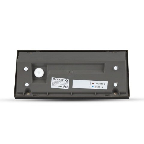 Oprawa ścienna V-TAC 12W LED ukośna czarna IP65 VT-8054 3000K 1250lm