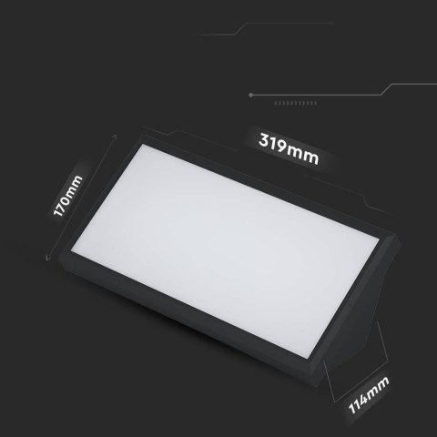 Oprawa ścienna V-TAC 20W LED ukośna czarna IP65 VT-8055 3000K 2045lm