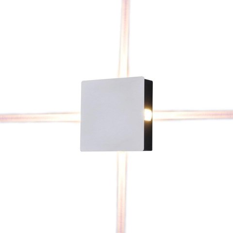Oprawa ścienna V-TAC 4W LED IP65 biały kwadrat VT-704 4000K 428lm