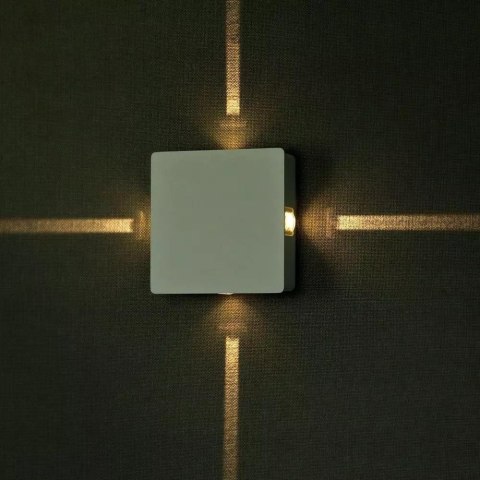 Oprawa ścienna V-TAC 4W LED IP65 biały kwadrat VT-704 4000K 428lm