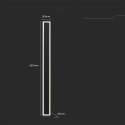 Oprawa ścienna elewacyjna LED linia V-TAC 17W IP65 czarna 63cm VT-11117-B 4000K 2330lm