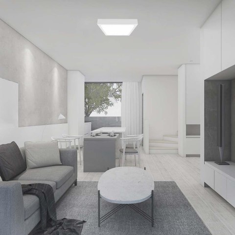 Plafon V-TAC 18W LED kwadrat IP44 23x23cm biały VT-8618W-SQ 6500K 1800lm