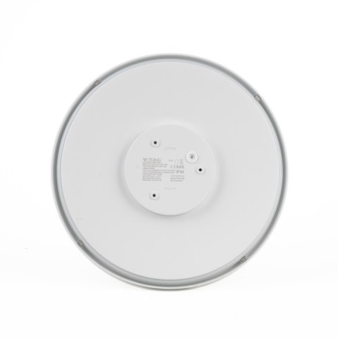 Plafon V-TAC 18W LED okrągły IP44 czujnik ruchu mikrofalowy 23cm biały VT-8618S-W-RD 3000K 1800lm