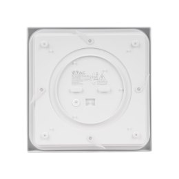 Plafon V-TAC 24W LED kwadrat IP44 czujnik ruchu mikrofalowy 30x30cm biały VT-8624SW-SQ 4000K 2400lm