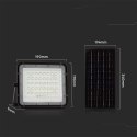 Projektor LED solarny V-TAC 10W pilot auto timer IP65 czarny VT-80W 4000K 800lm