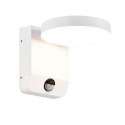 Projektor oprawa elewacyjna V-TAC 17W LED czujnik ruchu okrągła biała IP65 VT-11020S 4000K 2520lm