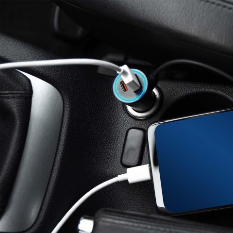 Samochodowa ładowarka do zapalniczki V-TAC USB 12-24V 18W+USB-C 20W VT-5318