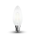 Żarówka LED V-TAC 4W filament E14 mrożona świeczka VT-1936 2700K 400lm