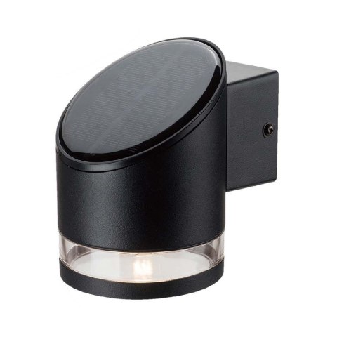 Kinkiet ogrodowy ścienny solarny V-TAC 1W LED czarny IP54 VT-1138 3000K 70lm 3 lata gwarancji