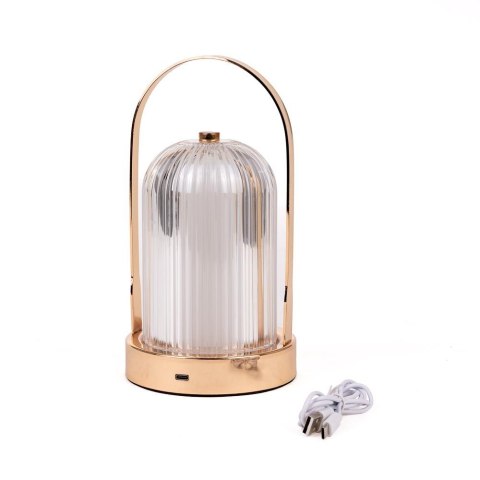 Lampka biurkowa nocna V-TAC 1W LED 22cm ładowanie USB ściemnianie złota VT-1057 3000K-6000K 55lm