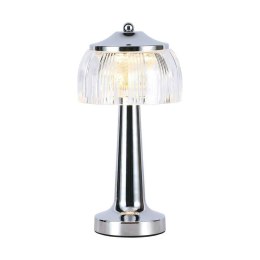 Lampka biurkowa nocna V-TAC 1W LED 26cm ładowanie USB ściemnianie chrom VT-1048 3000K-6000K 55lm