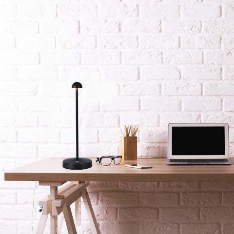 Lampka biurkowa nocna V-TAC 3W LED 29cm ładowanie USB ściemnianie czarna VT-1073 3000K-6000K 130lm