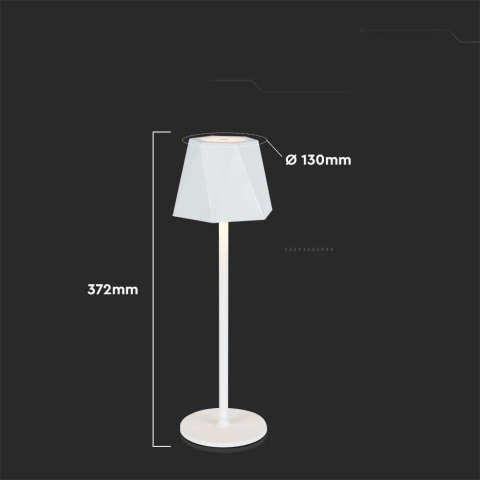 Lampka biurkowa nocna V-TAC 4W LED 37cm ładowanie USB ściemnianie biała VT-1034 3000K-6000k 150lm