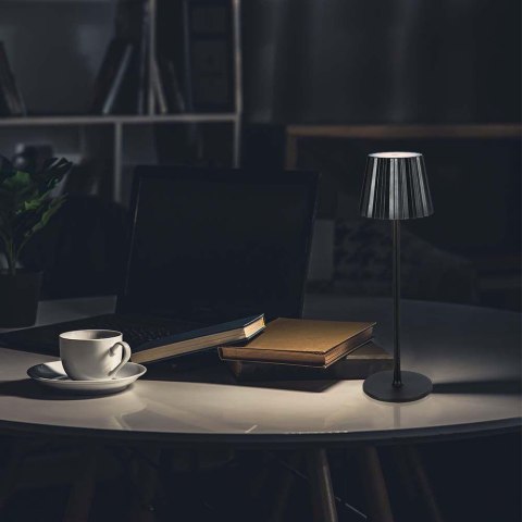 Lampka biurkowa nocna V-TAC 4W LED 37cm ładowanie USB ściemnianie czarna VT-1028 3000K-6000K 150lm