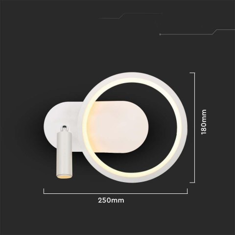 Oprawa kinkiet ścienny V-TAC LED 14W biała VT-7906 4000K 1500lm