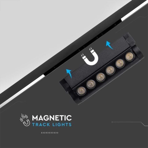 Oprawa projektor szynosystem magnetyczny 48V V-TAC 5W LED 34st VT-4205 3000K 600lm 3 lata gwarancji