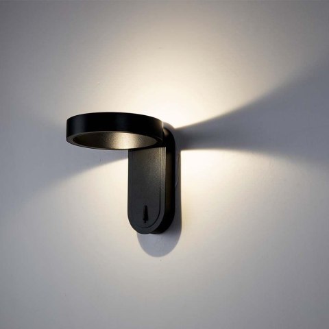 Oprawa ścienna V-TAC 5W kinkiet czarny IP65 VT-1180 3000K+4000K 600lm