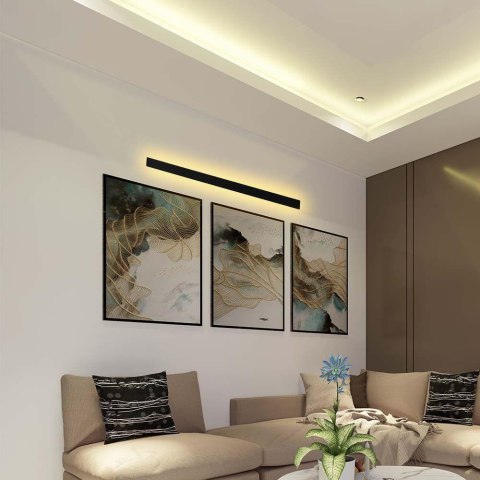 Oprawa ścienna elewacyjna LED linia V-TAC 16W IP65 antracyt 100cm VT-1176 4000K 2250lm