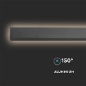 Oprawa ścienna elewacyjna LED linia V-TAC 23W IP65 czarna 140cm VT-1178 3000K 2875lm