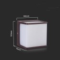 Oprawa ścienna ogrodowa V-TAC 8W LED IP65 120x120 brązowa VT-708 3000K 750lm