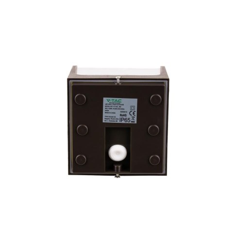 Oprawa ścienna ogrodowa V-TAC 8W LED IP65 120x120 brązowa VT-708 4000K 800lm