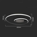 Oprawa sufitowa V-TAC 48W LED ściemnialna czarna VT-7911 3000K 5150lm