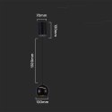 Oprawa zwieszana V-TAC LED 8,5W 120cm czarna VT-7796 3000K 850lm