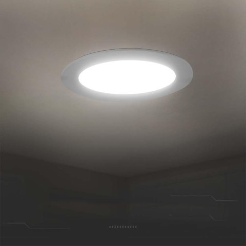 Panel LED V-TAC wpuszczany premium downlight 3W okrągły fi90 VT-61003 3000K 330lm